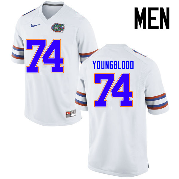 Men Florida Gators #74 Jack Youngblood College Football Jerseys Sale-White - Click Image to Close